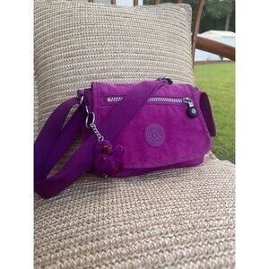 Kipling Sabian mini crossbody purple bag with keychain